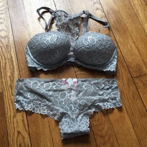 Pink bra and pantie set